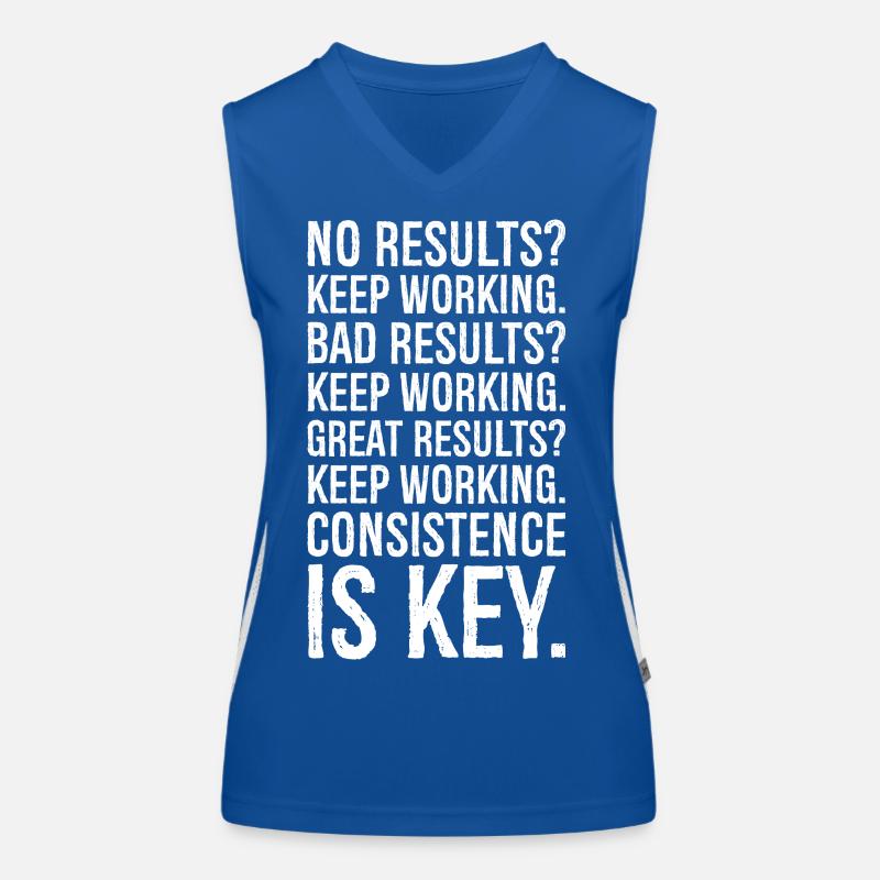 no results keep working bad results keep working Women's Functional Contrast Tank Top