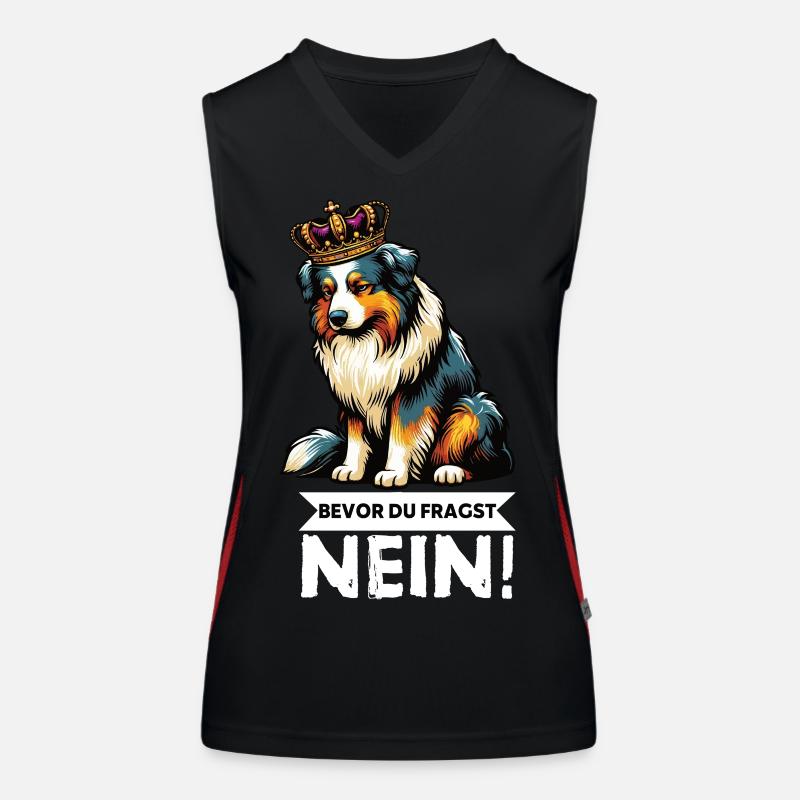 Before you ask: Australian Shepherd Aussie Aussie Women's Functional Contrast Tank Top