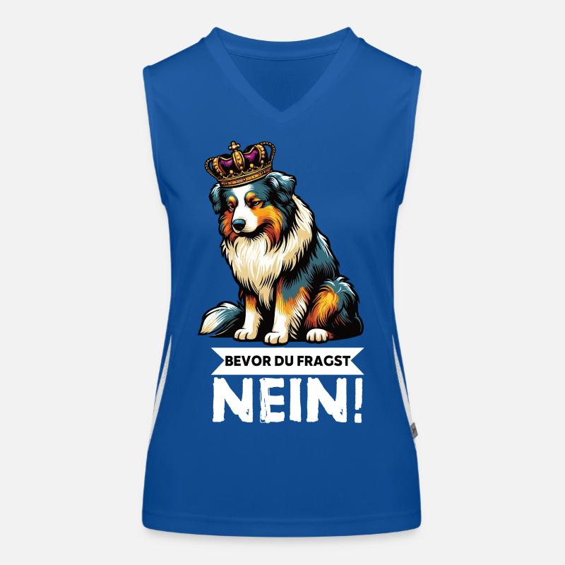 Bevor Du Fragst Australian Shepherd Aussie Aussie Funktionelles Kontrast-Tank Top für Frauen