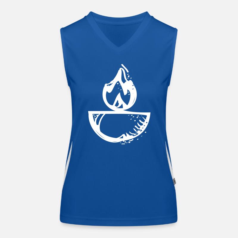 Feuerschale Funktionelles Kontrast-Tank Top für Frauen