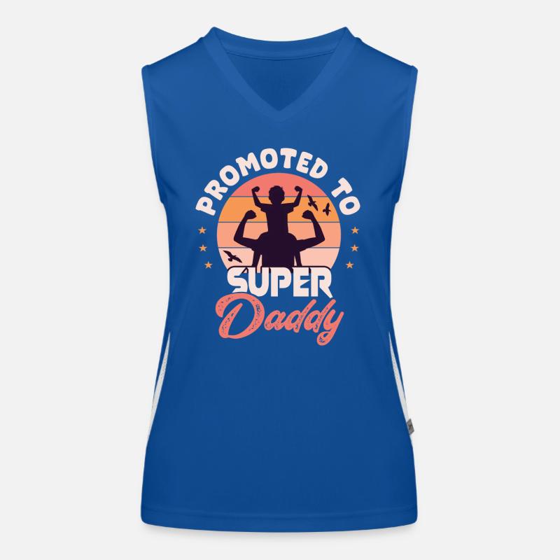 Superdaddy super daddy super dad Women's Functional Contrast Tank Top