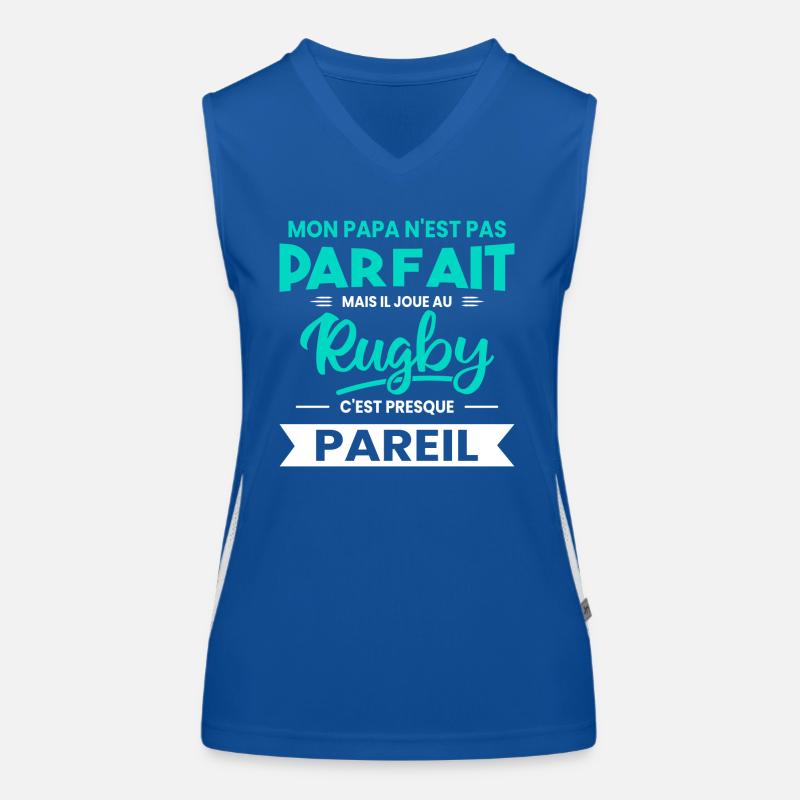 Mon Papa N'est Pas Parfait - Rugby Débardeur respirant contrasté Femme