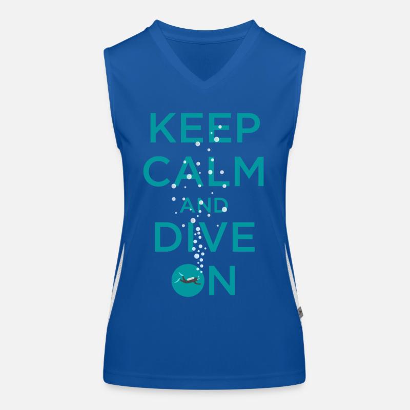 RUHE BEWAHREN UND WEITERTAUCHEN Funktionelles Kontrast-Tank Top für Frauen