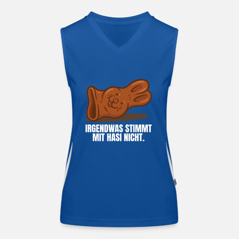 Schokoladenhase Ostern Funktionelles Kontrast-Tank Top für Frauen