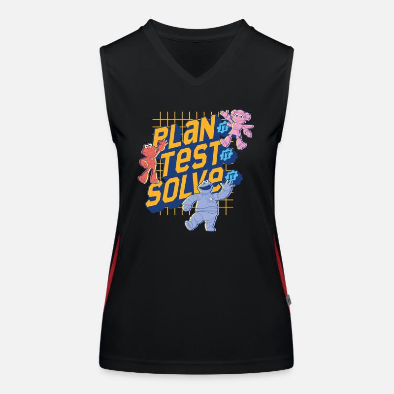 Mecha Builders Team Plan It, Test It, Solve It Débardeur respirant contrasté Femme