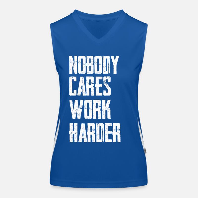 Nobody Cares Work Harder Women's Functional Contrast Tank Top