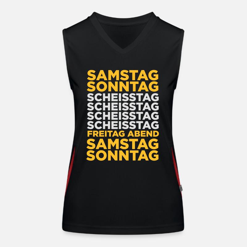 Der Scheißtag in einer Woche! Funktionelles Kontrast-Tank Top für Frauen