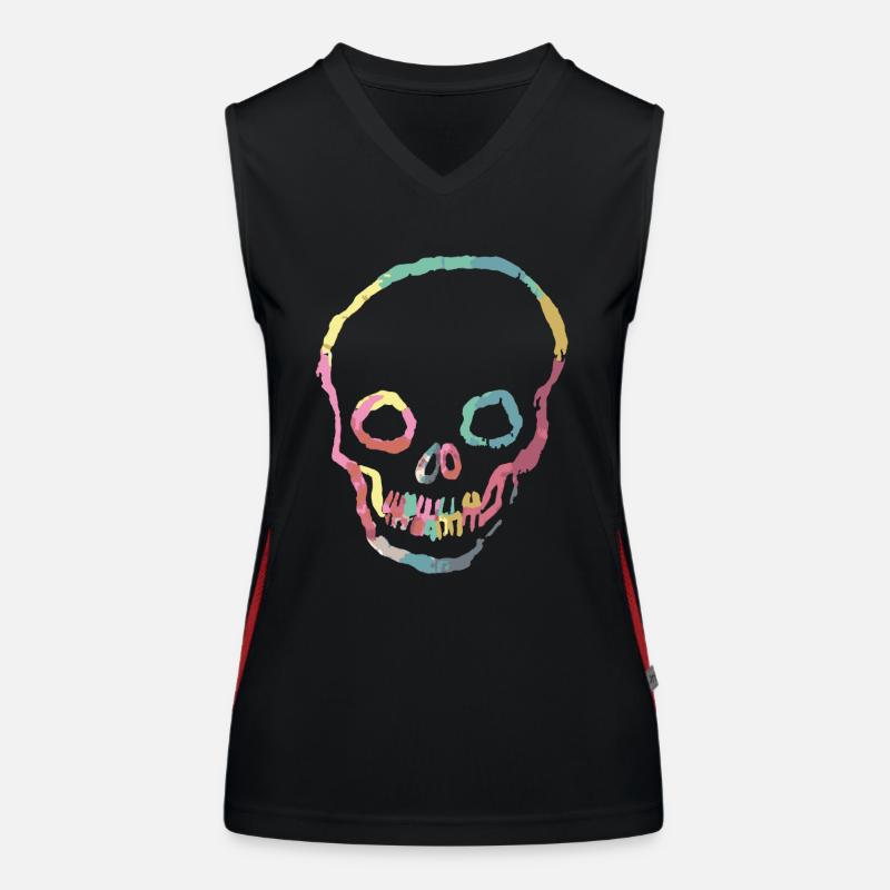 skull Funktionelles Kontrast-Tank Top für Frauen