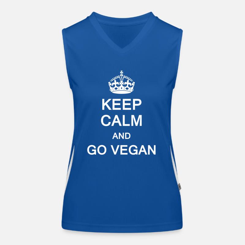 Keep Calm Vegan Funktionelles Kontrast-Tank Top für Frauen