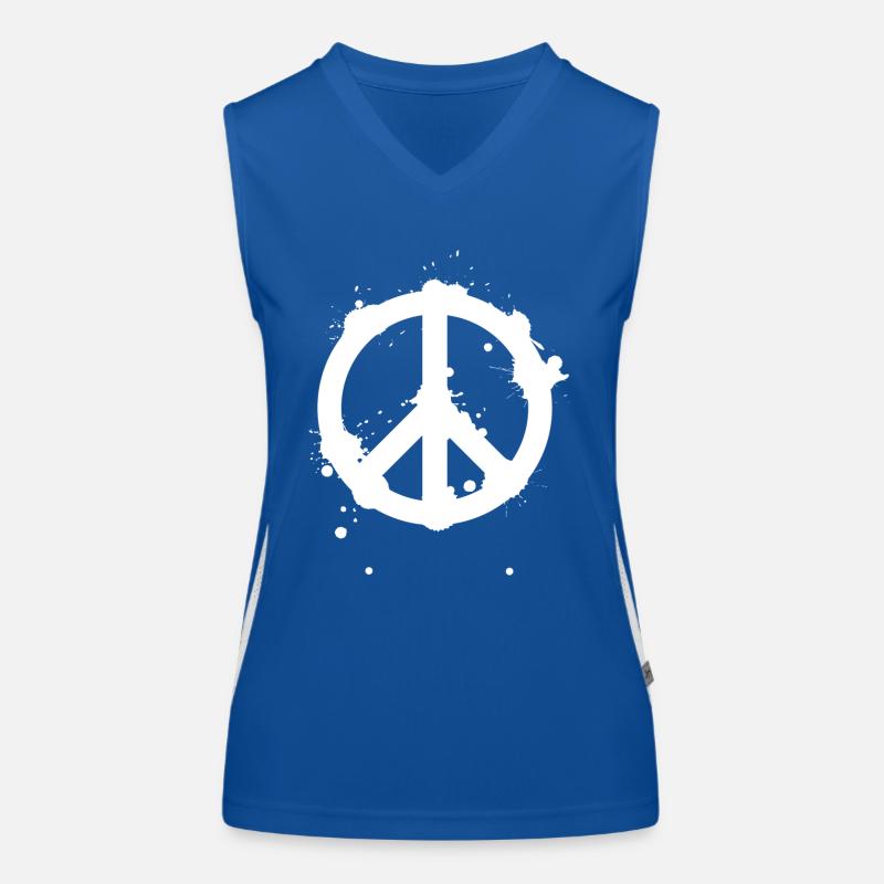 Peace - Symbol - Peacezeichen Funktionelles Kontrast-Tank Top für Frauen
