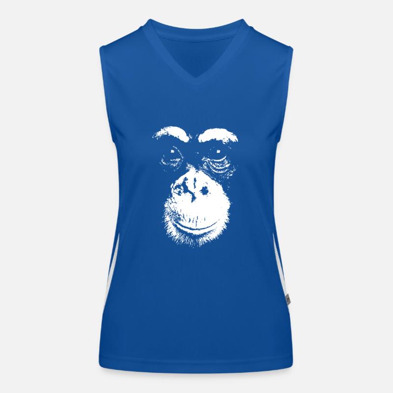 Schimpanse - Chimp - Chimpanzee Funktionelles Kontrast-Tank Top für Frauen