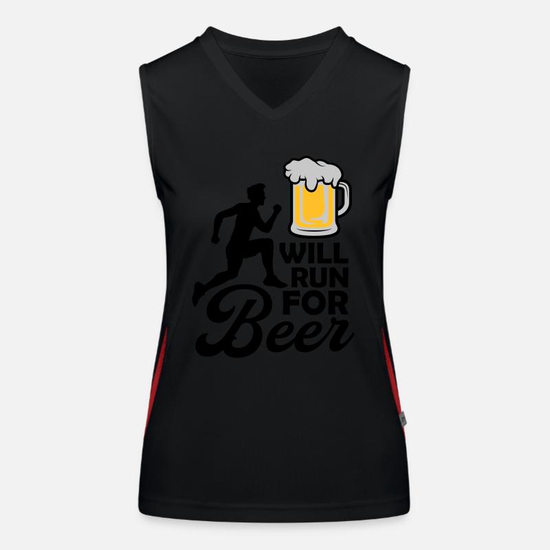 Will run Beer Women's Functional Contrast Tank Top