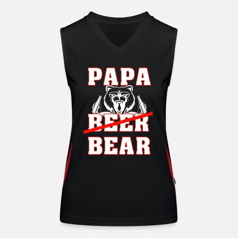 PAPA BEER BEAR Funktionelles Kontrast-Tank Top für Frauen