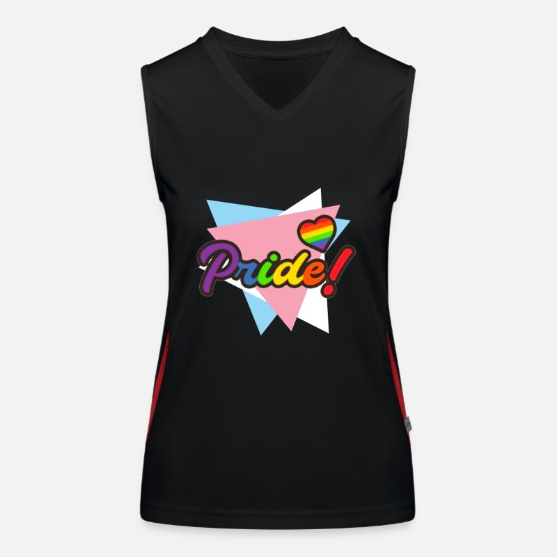 Trans Stolz Funktionelles Kontrast-Tank Top für Frauen