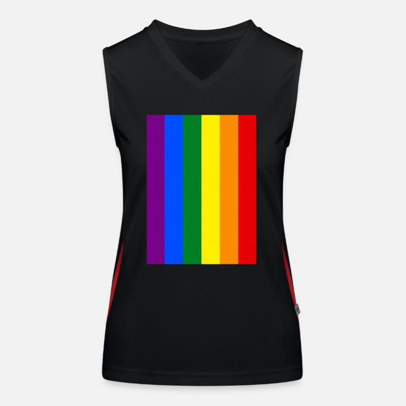 Rainbow flag Women's Functional Contrast Tank Top