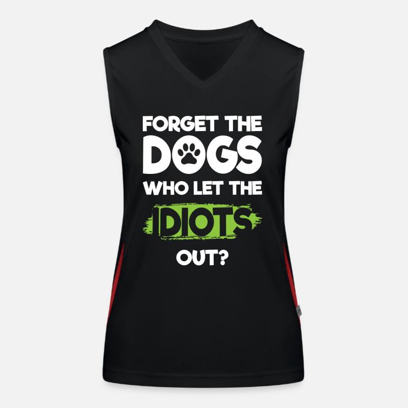 Idiot Work Evil Provocation Women's Functional Contrast Tank Top