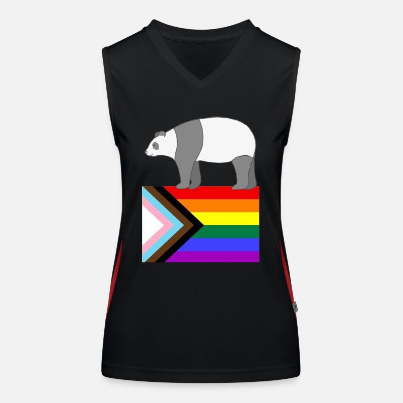 Schwuler Panda Funktionelles Kontrast-Tank Top für Frauen