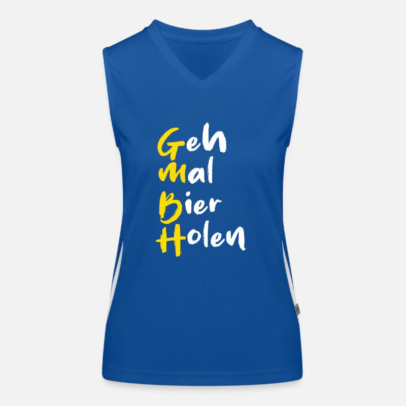 Geh mal Bier holen - Trinkshirt Funktionelles Kontrast-Tank Top für Frauen