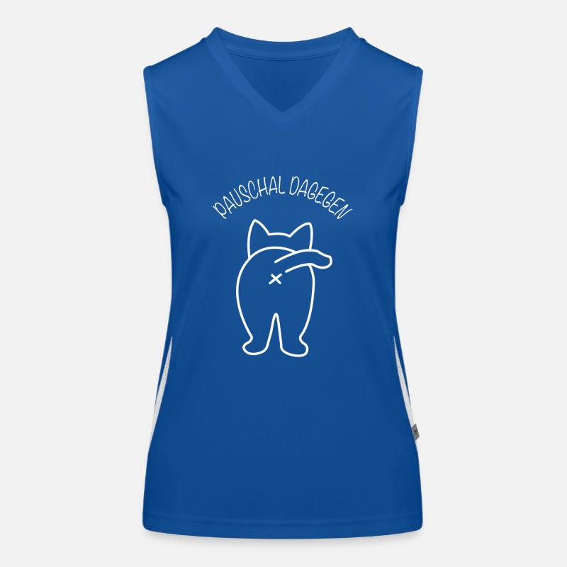 Pauschal Dagegen Katze Maine Coon Geschenk Funktionelles Kontrast-Tank Top für Frauen