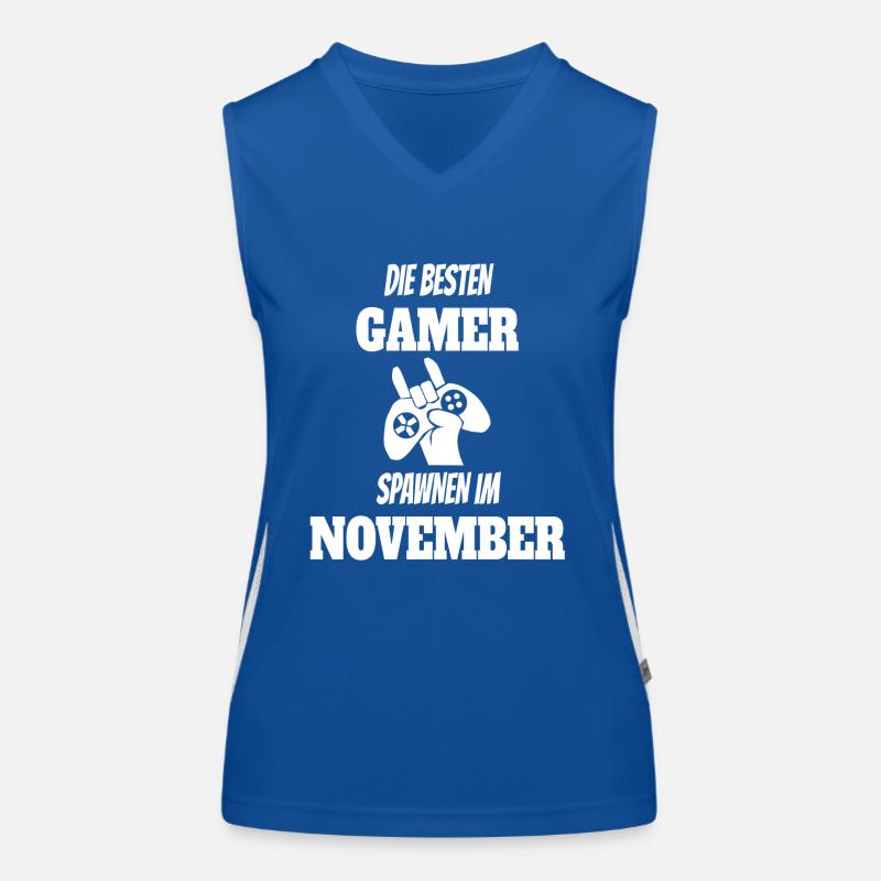 Game Gaming Geburtstag November Konsole Controller Funktionelles Kontrast-Tank Top für Frauen