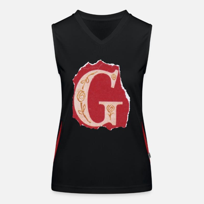 Buchstabe G Funktionelles Kontrast-Tank Top für Frauen
