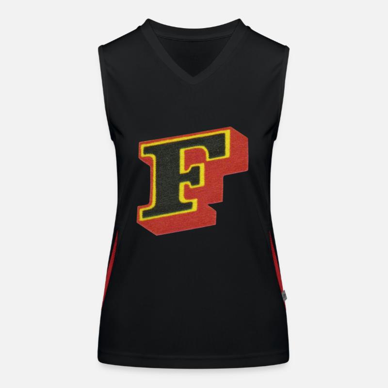 F-Buchstabe Funktionelles Kontrast-Tank Top für Frauen