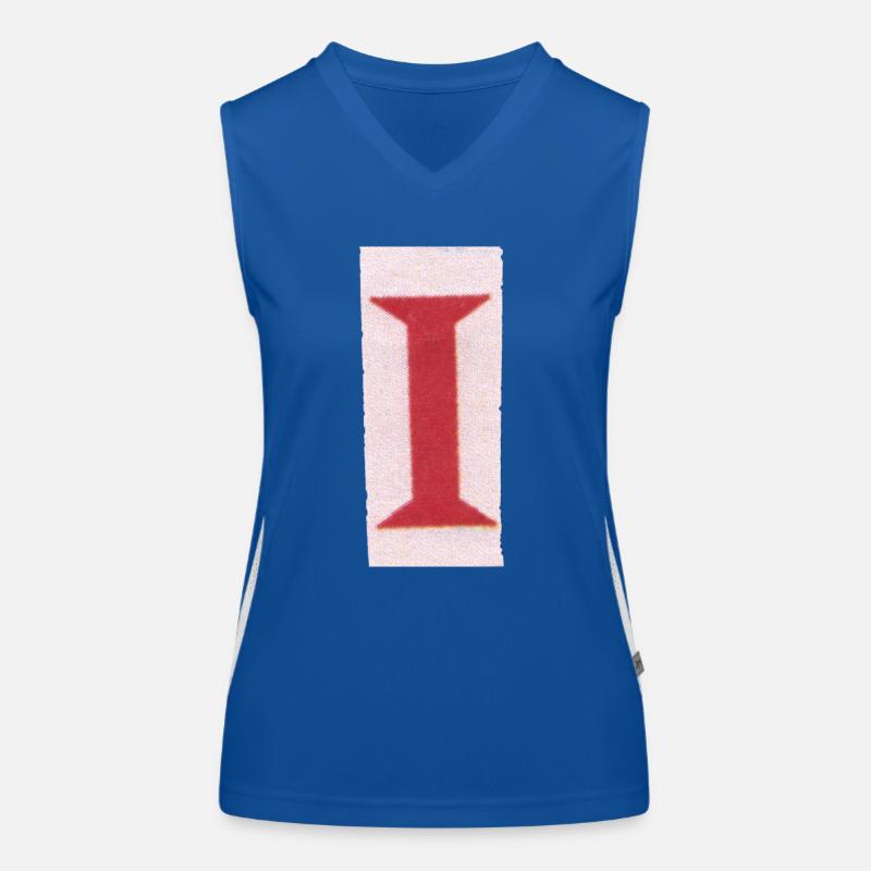 Buchstabe I Funktionelles Kontrast-Tank Top für Frauen