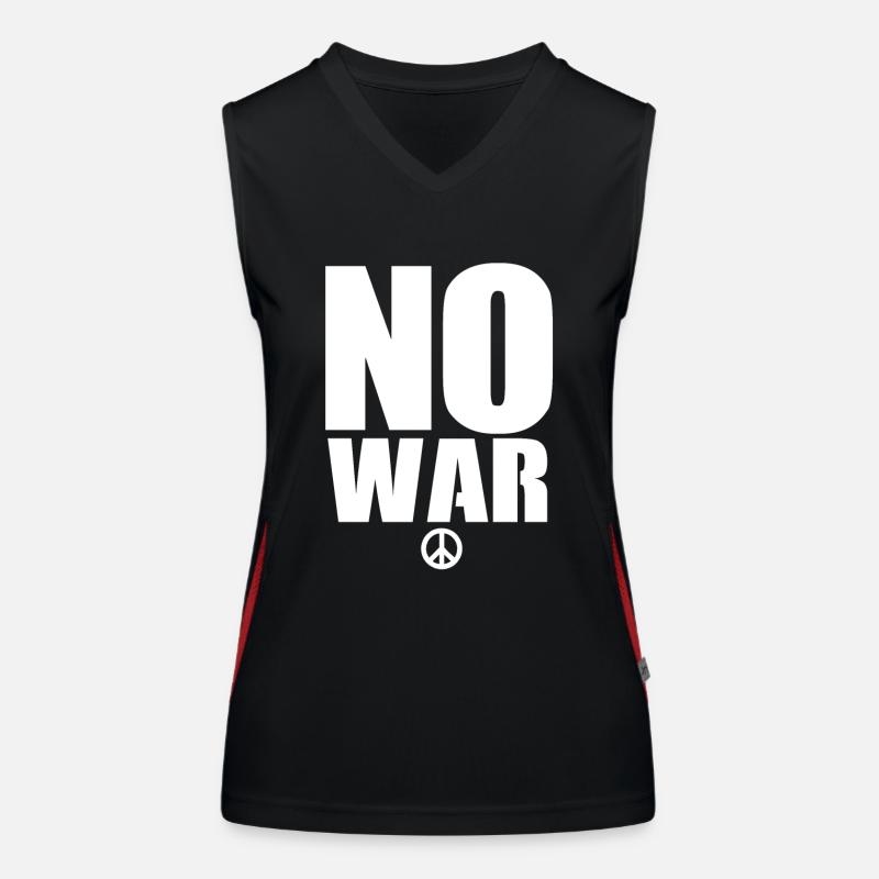 Kein Krieg Funktionelles Kontrast-Tank Top für Frauen