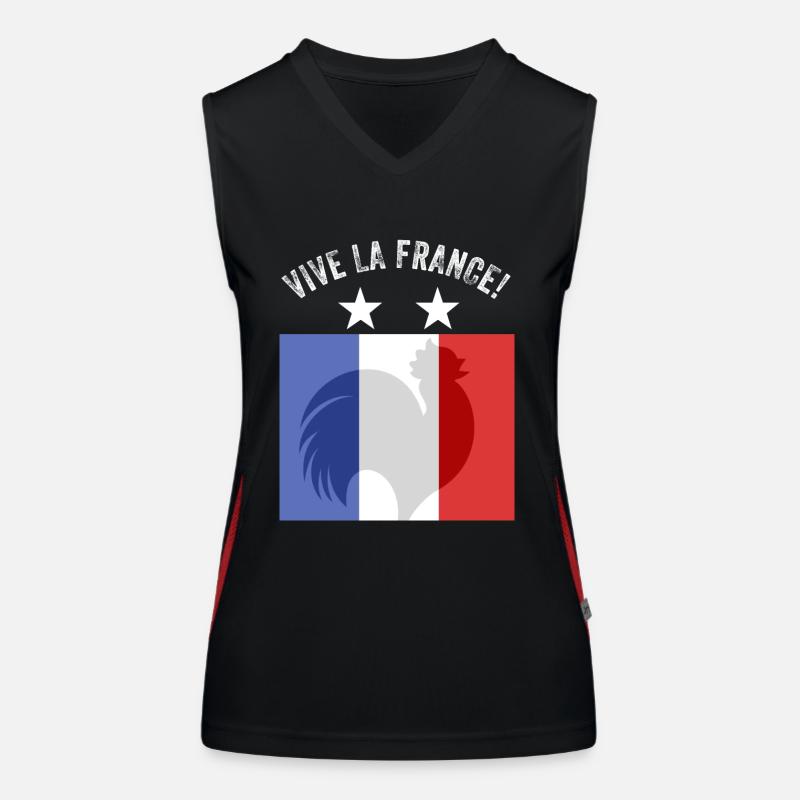Frankreich Funktionelles Kontrast-Tank Top für Frauen