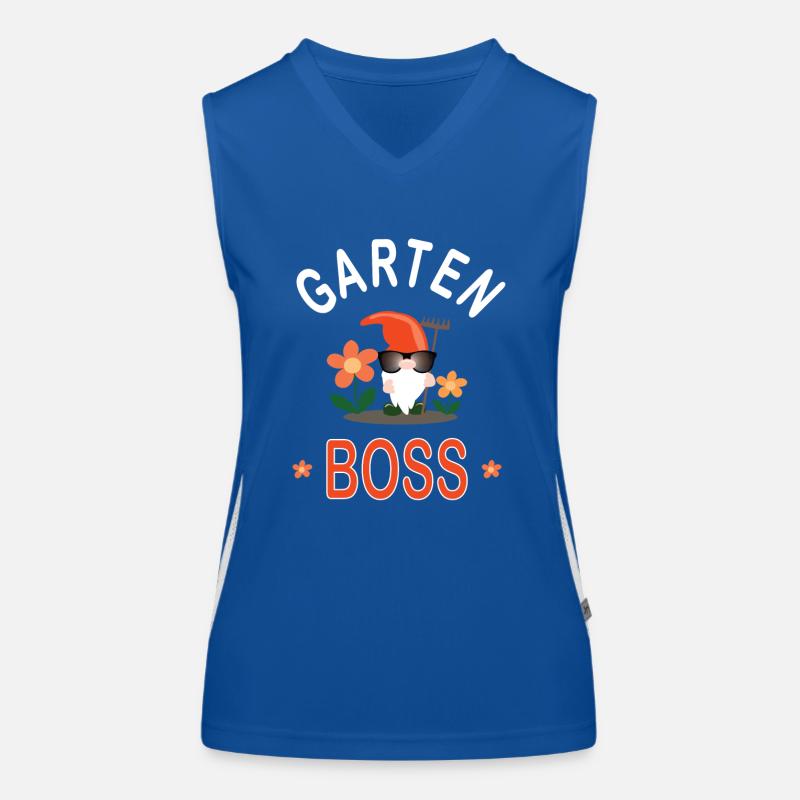 Garten Boss-Spruch Gärtner Hobbygärtner Pflanzen Funktionelles Kontrast-Tank Top für Frauen