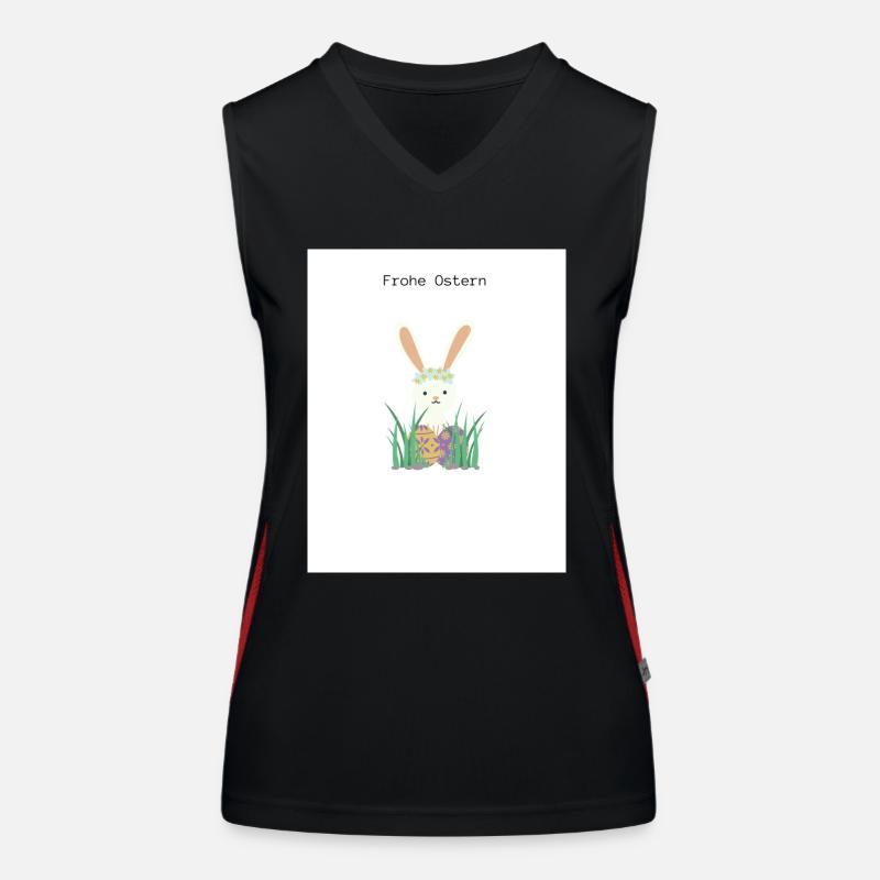Frohe Ostern Funktionelles Kontrast-Tank Top für Frauen