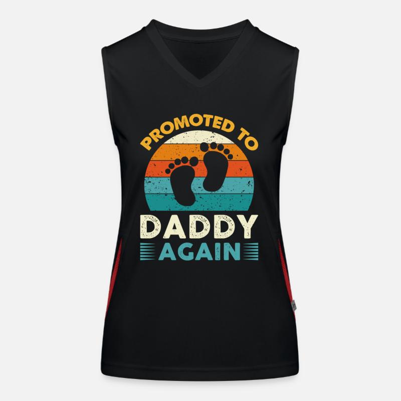 I m Going To Be A Daddy Again Promoted To Dad Funktionelles Kontrast-Tank Top für Frauen