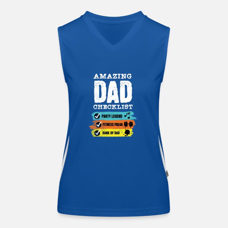 Awesome Dad Checklist Women's Functional Contrast Tank Top