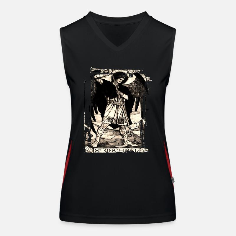 Erzengel Heiliger Religion Gott Engel Glaube Michael Funktionelles Kontrast-Tank Top für Frauen
