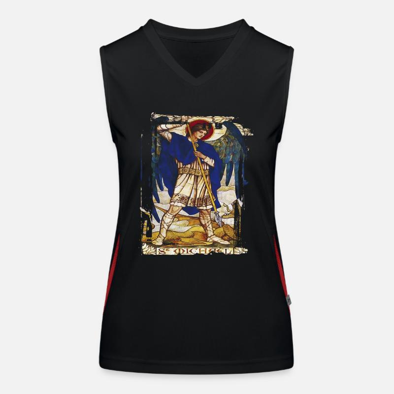 Erzengel Heiliger Religion Gott Engel Glaube Michael Funktionelles Kontrast-Tank Top für Frauen
