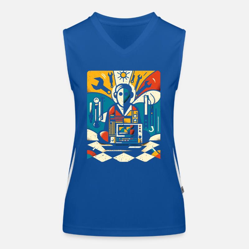 Cooles Techniker Kunst Geschenk Funktionelles Kontrast-Tank Top für Frauen
