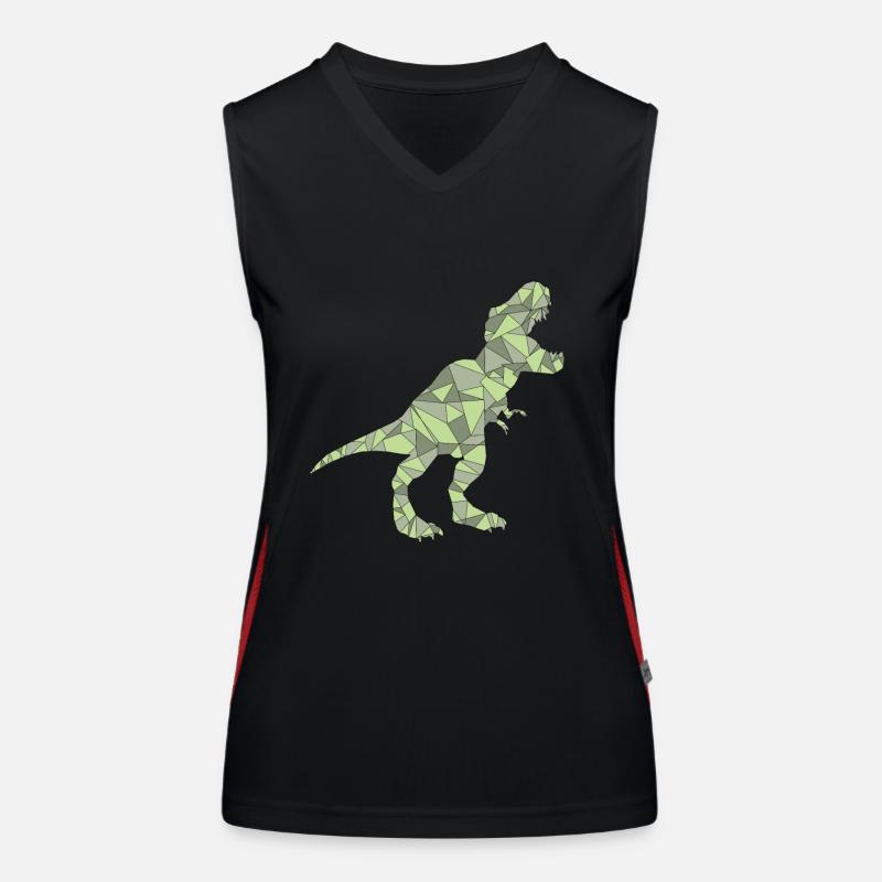 TREX Geometrischer Dinosaurier Funktionelles Kontrast-Tank Top für Frauen