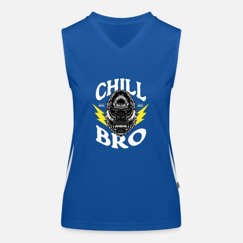 Gorilla Monkey Chill Bro - Cool Gorilla Débardeur respirant contrasté Femme