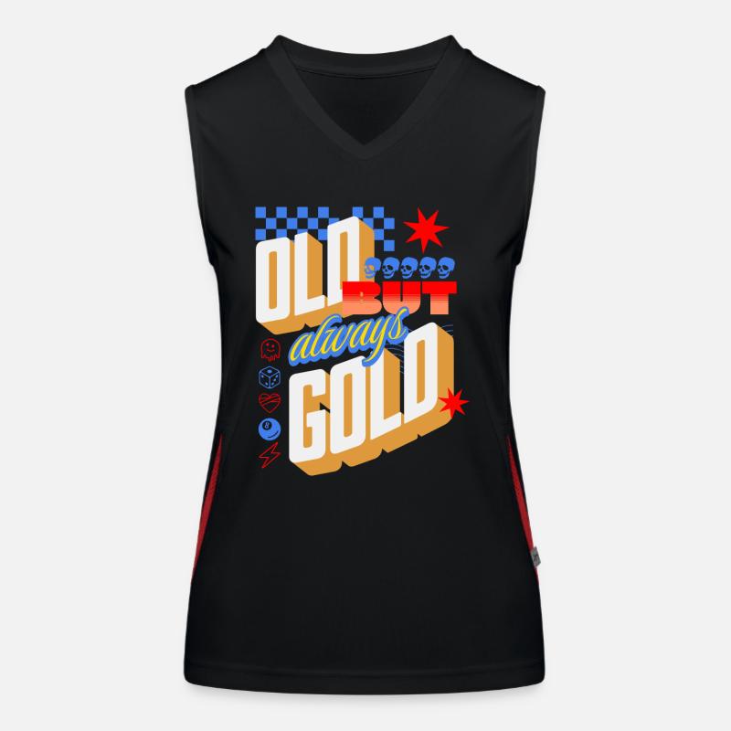 Old but always Gold Retro Funktionelles Kontrast-Tank Top für Frauen