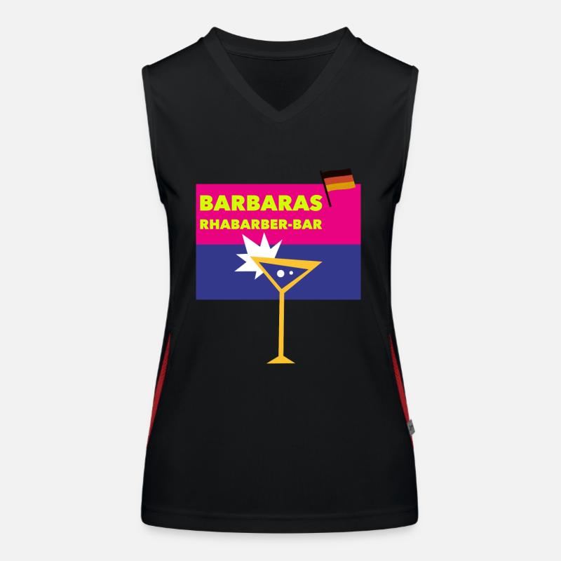 Bar à la rhubarbe de Barbara Débardeur respirant contrasté Femme