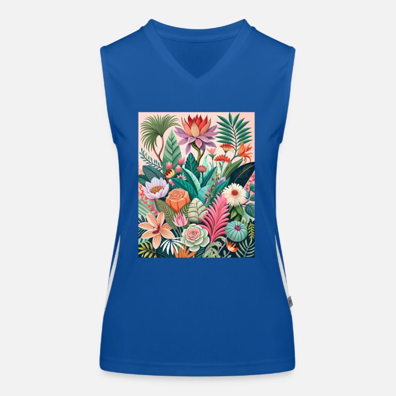 Floraison Débardeur respirant contrasté Femme