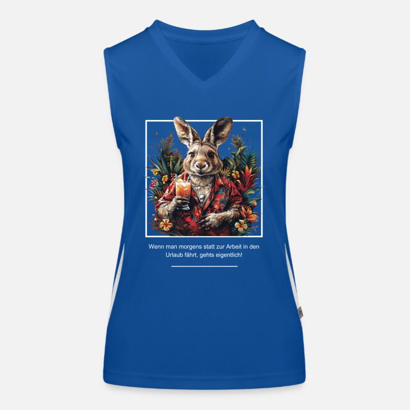 Kangaroo Lounger Vacation Fun Beach Summer Work Women's Functional Contrast Tank Top