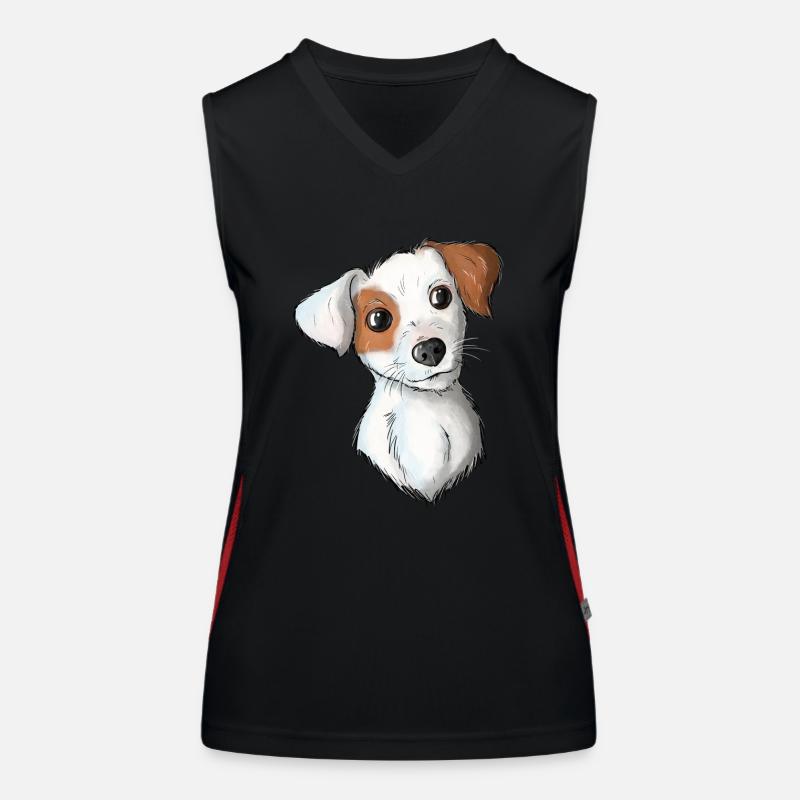 Jack Russell Pattern 7 Funktionelles Kontrast-Tank Top für Frauen
