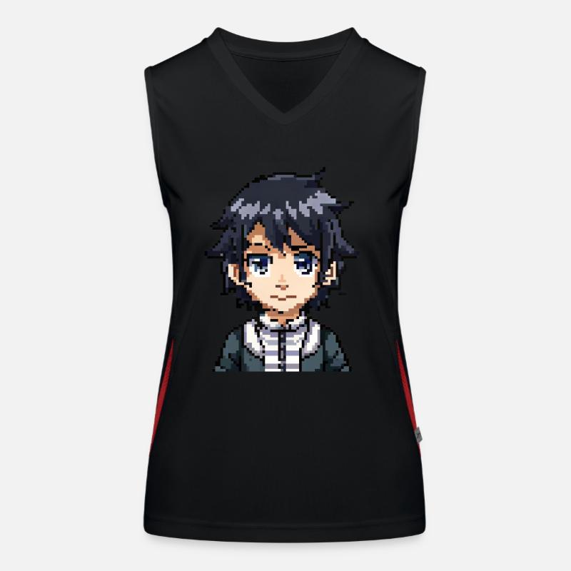 Figurine d’anime en 8 bits Débardeur respirant contrasté Femme