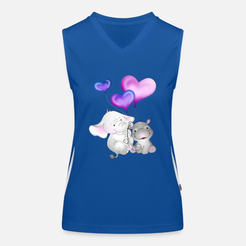 Elefant Luftballon Nilpferd Funktionelles Kontrast-Tank Top für Frauen