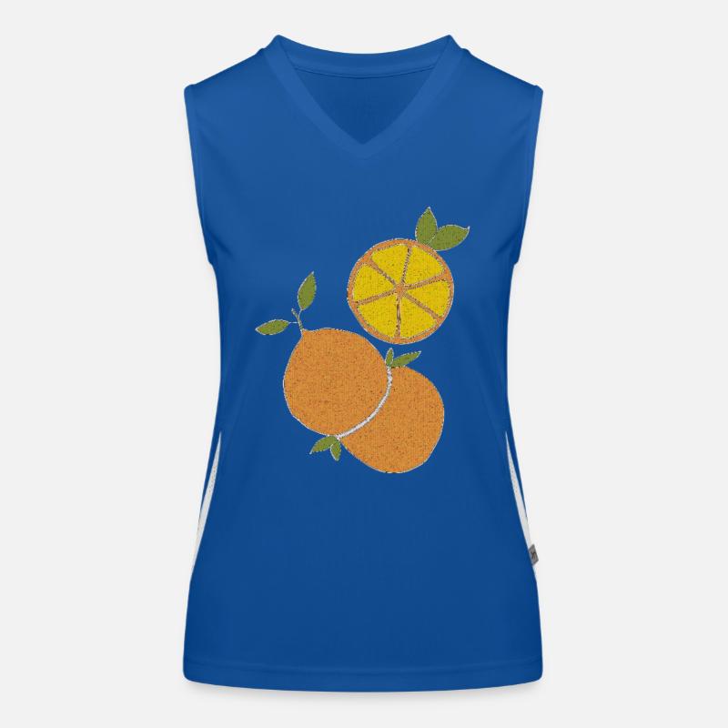 orangen gewebe Funktionelles Kontrast-Tank Top für Frauen
