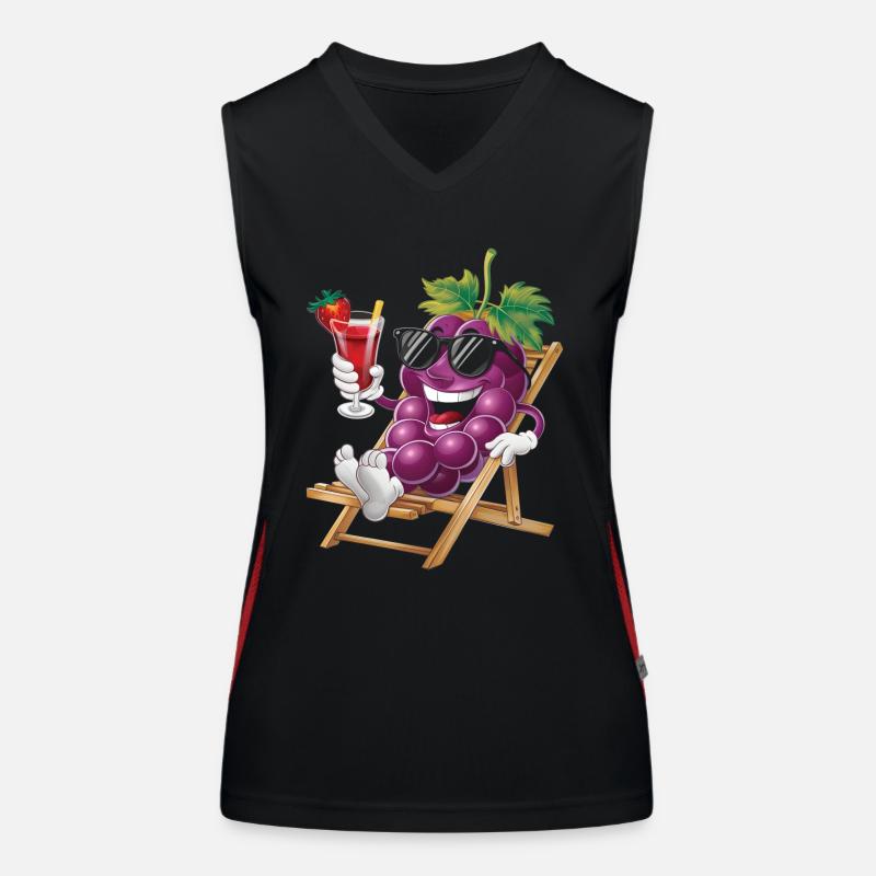 Grapes Funktionelles Kontrast-Tank Top für Frauen