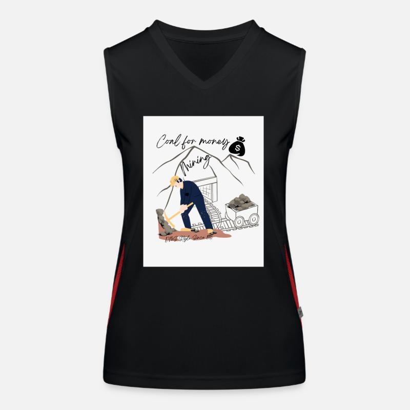 Diseño Minero Camiseta funcional de tirantes en contraste para mujer