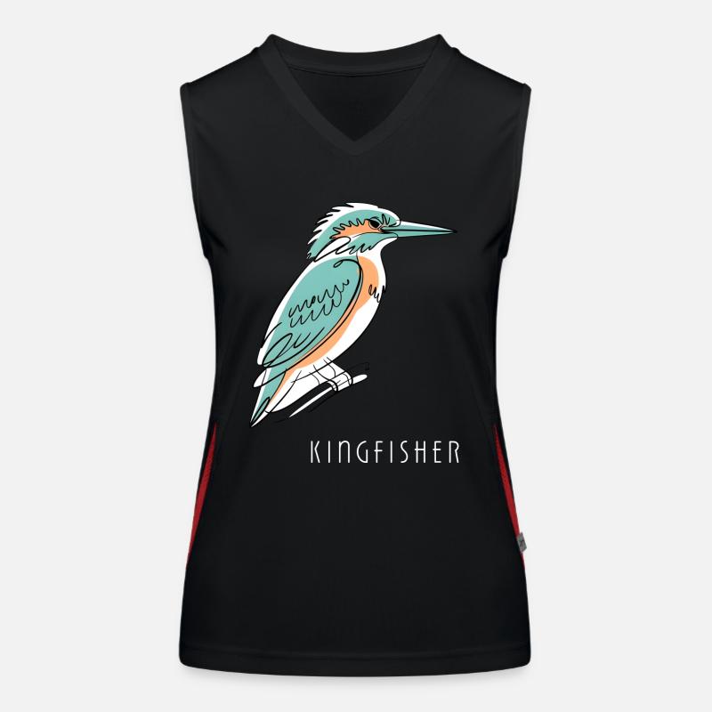 Kingfisher Eisvogel Funktionelles Kontrast-Tank Top für Frauen