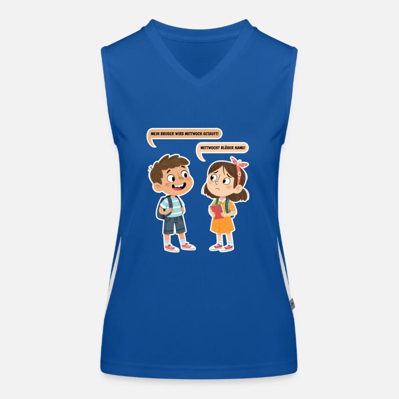Mein Bruder wird Mittwoch getauft Funktionelles Kontrast-Tank Top für Frauen